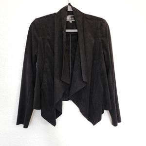KUT Black suede scowl neck cropped jacket vest size S